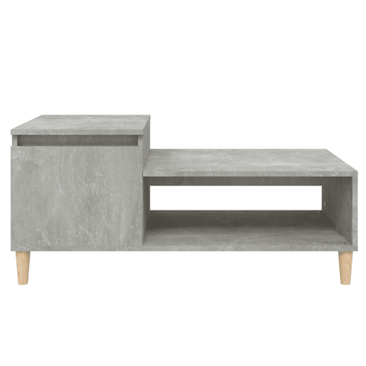 Mesa de Centro, Mesa baixa, 100x50x45 cm derivados madeira cinzento cimento