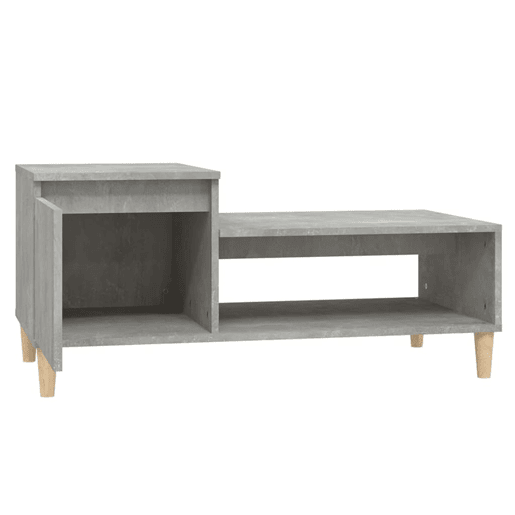 Mesa de Centro, Mesa baixa, 100x50x45 cm derivados madeira cinzento cimento