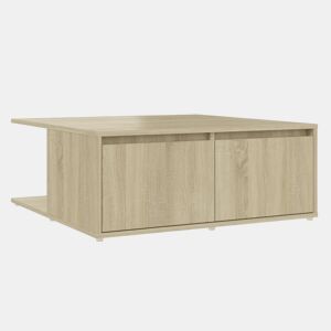 Mesa de Centro, Mesa baixa, 80x80x31 cm derivados de madeira carvalho sonoma