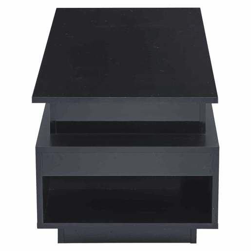 Mesa de centro 96x45x40 cm - Mesa de café elevável com arrumação oculta e gaveta - Preto Mesa de centro 96x45x40 cm - Mesa de café elevável com arrumação oculta e gaveta - Preto