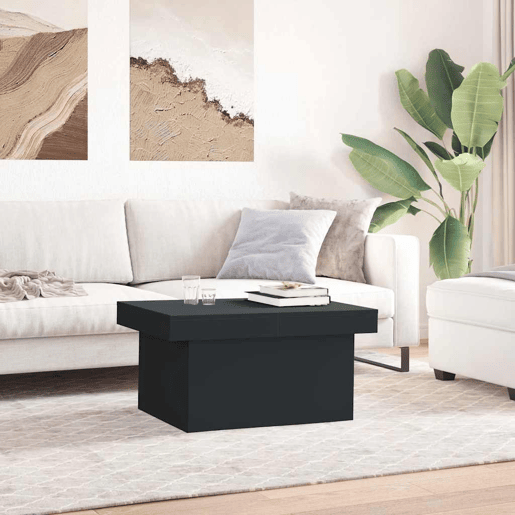 Mesa de Centro, Mesa baixa, 100x55x40 cm derivados de madeira preto