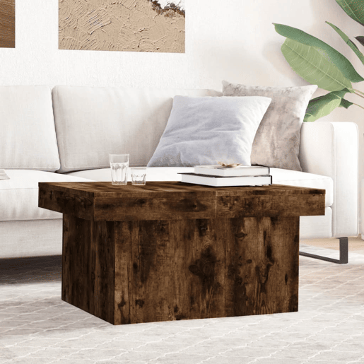 Mesa de Centro, Mesa baixa, 100x55x40 cm derivados madeira carvalho fumado
