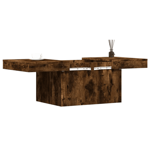 Mesa de Centro, Mesa baixa, 100x55x40 cm derivados madeira carvalho fumado