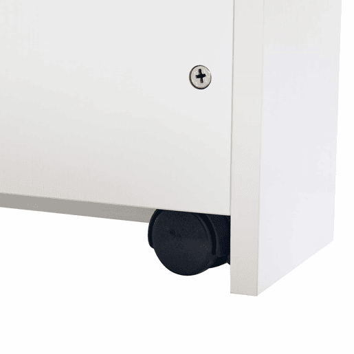 Mesa de bar extensível 133-202x70x93,5 cm - com 2 gavetas e 2 compartimentos - para 2-6 pessoas - branca