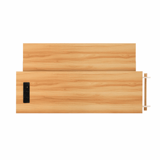 Ilha de cozinha móvel - mesa extensível, tomadas e compartimento para lixo - branco