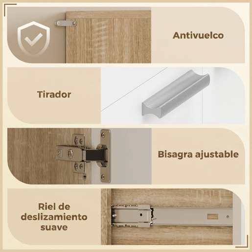 HOMCOM Armário de Cozinha Alto Móvel Auxiliar de Cozinha com 6 Portas e Grande Gaveta Prateleiras Bancada Ampla para Micro-ondas para Sala de Jantar Sala de Estar 120x40x175 cm Branco e Madeira