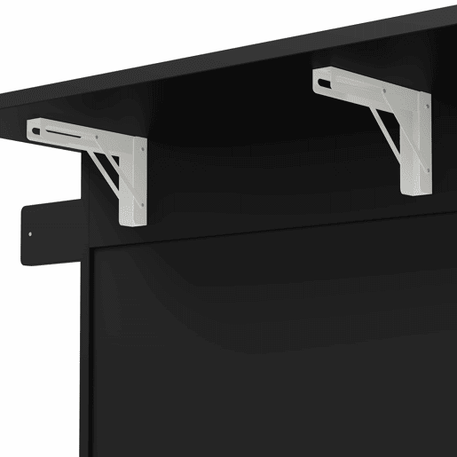 Ilha de cozinha 120x45(70)x95 - 4 portas, 1 gaveta, prateleiras para especiarias, toalheiros duplos - Preto Ilha de cozinha 120x45(70)x95 - 4 portas, 1 gaveta, prateleiras para especiarias, toalheiros duplos - Preto