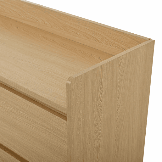 Sapateiro móvel 110x35x86 cm - Com rodas universais com travão, prateleiras ajustáveis, dobradiça amortecida - Natural