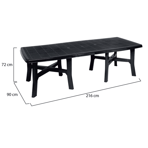 Mesa de Exterior para 12 Lugares em Plástico