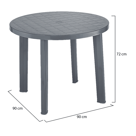 Mesa de exterior para 4 pessoas em plástico