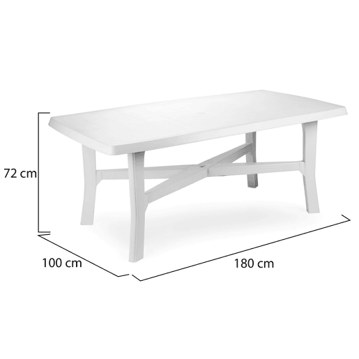 Mesa de Exterior 6 Lugares em Plástico Mesa de Exterior 6 Lugares em Plástico