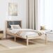 Estructura de cama individual para adultos Estructura de cama individual para adultos Gris Oscuro/ Madera