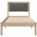 Estructura de cama individual para adultos Estructura de cama individual para adultos Gris Oscuro/ Madera