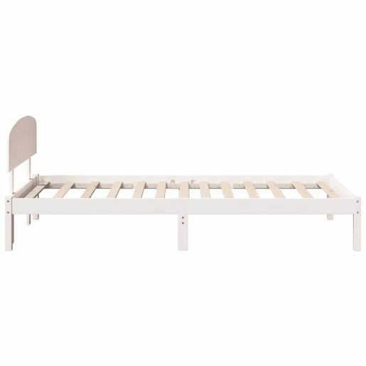 Estrutura de cama de solteiro para adultos com Cabeceira - Branco 100 x 200 cm