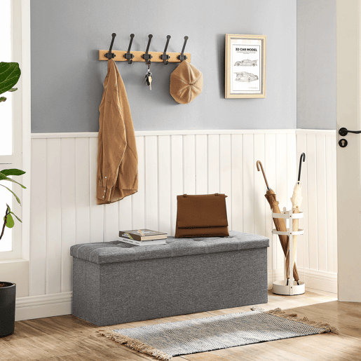 Dobrável POUF, cinzento claro Dobrável POUF, cinzento claro