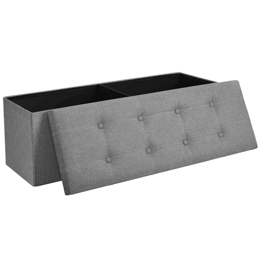 Dobrável POUF, cinzento claro Dobrável POUF, cinzento claro