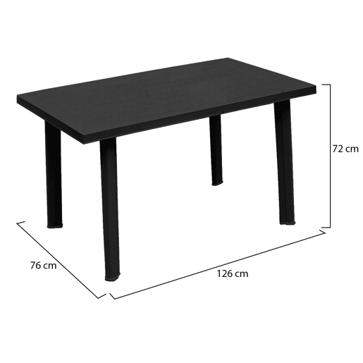 Mesa de Exterior 6 Lugares em Plástico Mesa de Exterior 6 Lugares em Plástico