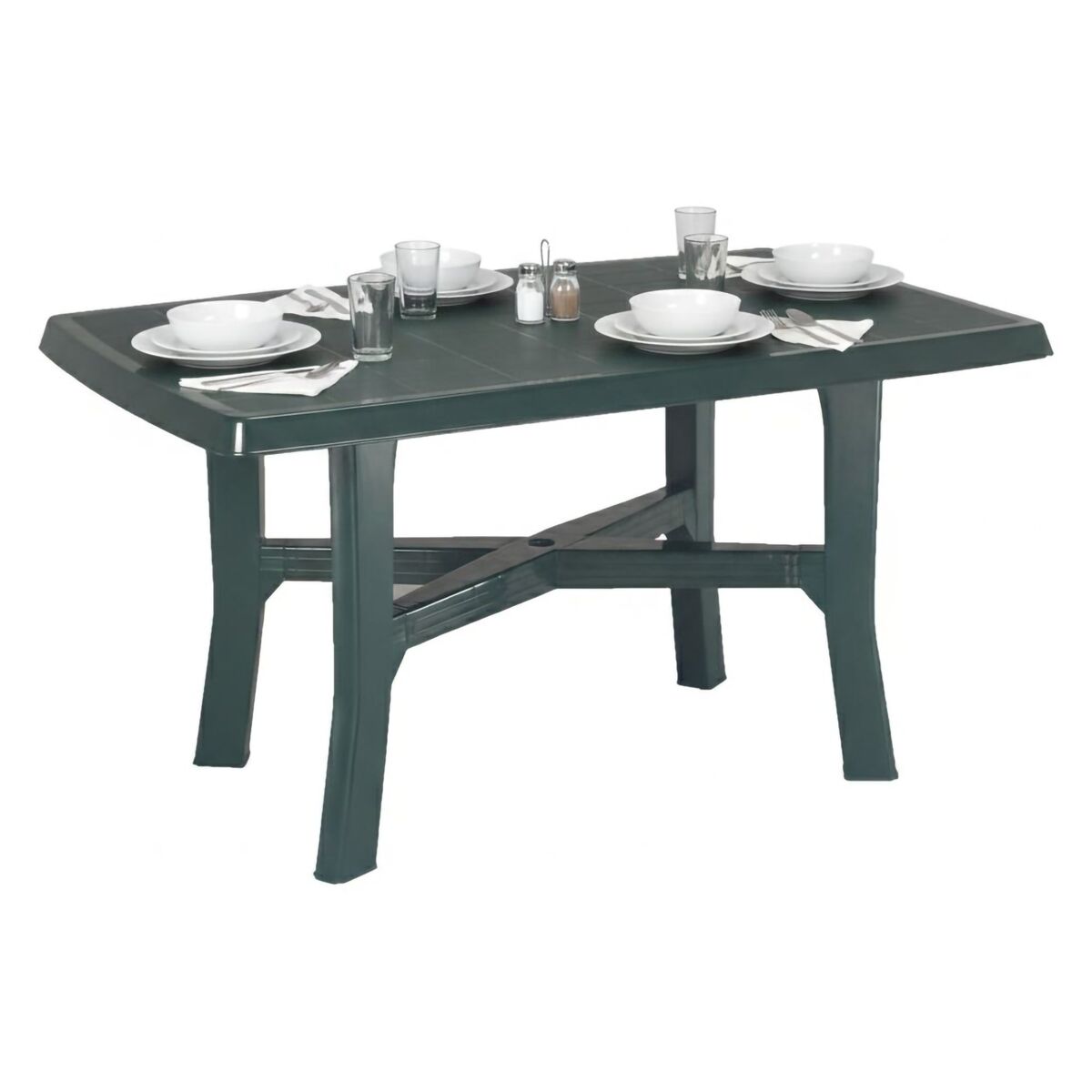 Mesa de exterior 6 plazas de plástico