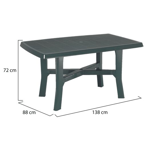Mesa de Exterior 6 Lugares em Plástico