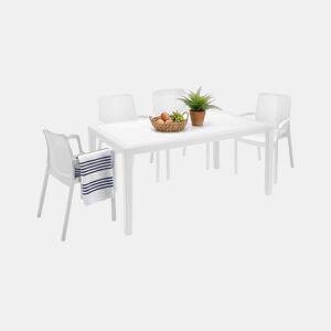 Conjunto de sofás para jardim 4 lugares em plástico