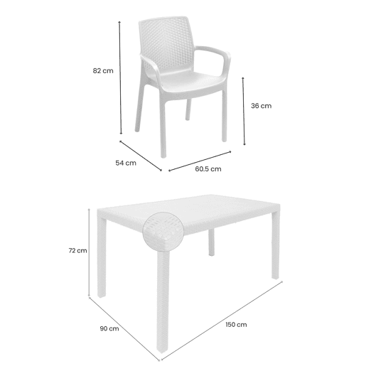 Conjunto de sofás para jardim 4 lugares em plástico Conjunto de sofás para jardim 4 lugares em plástico