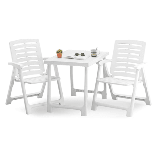 Conjunto de Sala de Estar para Exterior 2 Lugares em Plástico