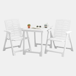 Conjunto de Sala de Estar para Exterior 2 Lugares em Plástico