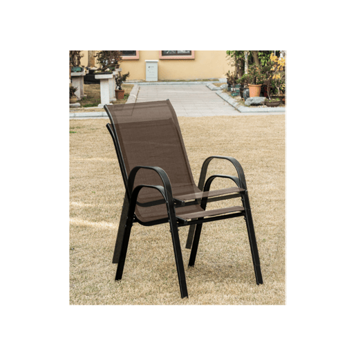 CONJUNTO DE CADEIRAS DE JARDIM de 4 unidades, cinzento escuro