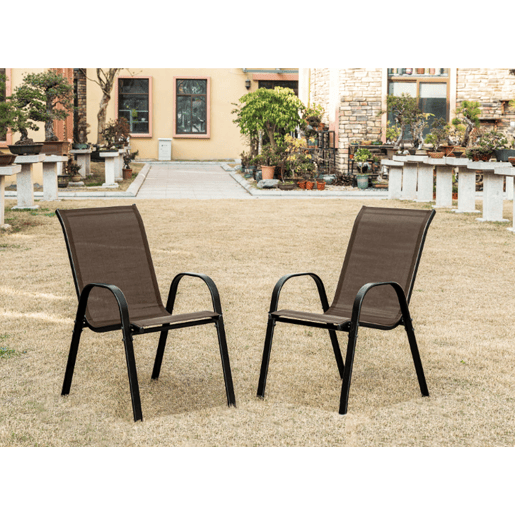 CONJUNTO DE CADEIRAS DE JARDIM de 4 unidades, cinzento escuro