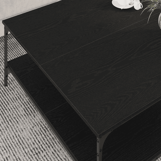 Mesa de Centro, Mesa baixa, Carvalho preto 100 x 100 x 40 cm
