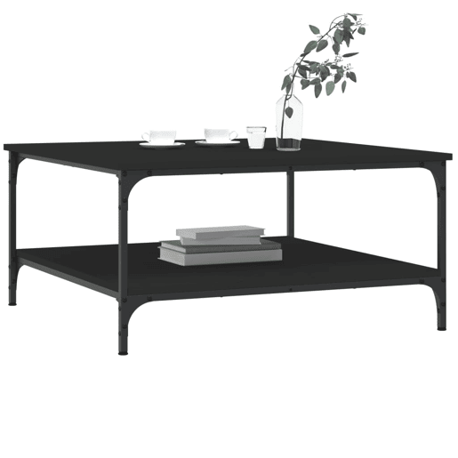 Mesa de Centro, Mesa baixa, 80x80x40 cm derivados de madeira preto