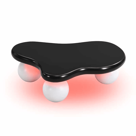 Mesa de centro estilo nuvens - Design com iluminação LED, formato de nuvem, pernas redondas, ideal para salas modernas e quartos infantis - Preto e Branco