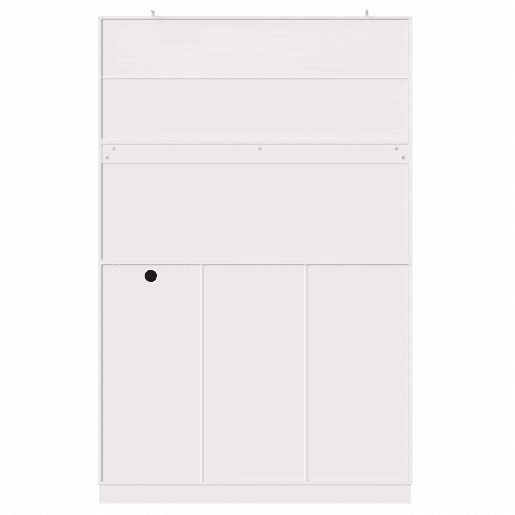 Armário lateral 110x38x180 cm - Estilo rústico, 5 portas, com LED e tomada - Branco Armário lateral 110x38x180 cm - Estilo rústico, 5 portas, com LED e tomada - Branco