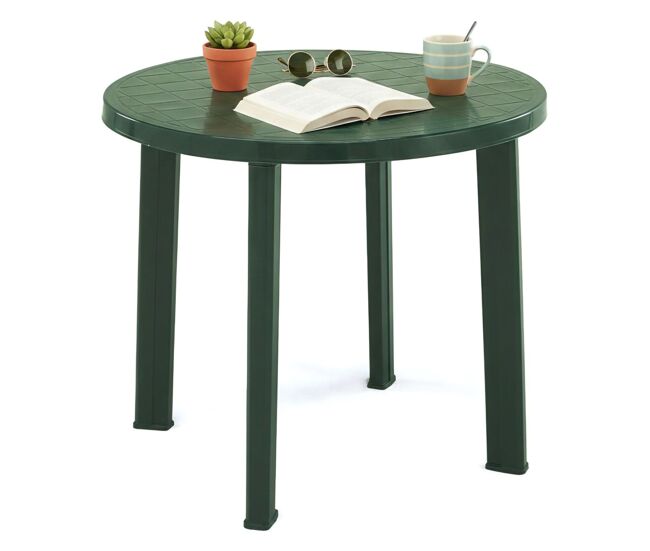Mesa de exterior de plástico para 4 personas