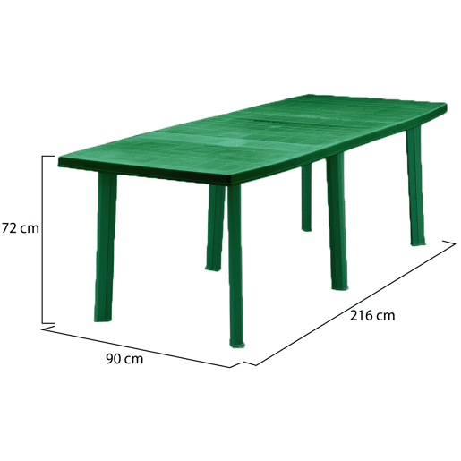Mesa de Exterior para 10 Lugares em Plástico Mesa de Exterior para 10 Lugares em Plástico