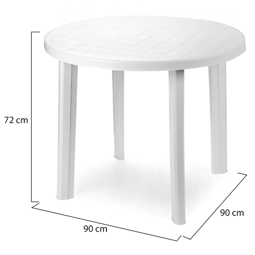 Mesa de Exterior para 4 Pessoas em Plástico Mesa de Exterior para 4 Pessoas em Plástico