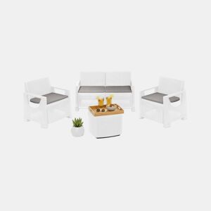 Conjunto de jardim para 4 pessoas em plástico