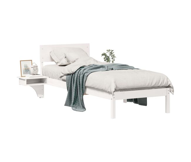 Estructura de cama individual para adultos - 75 x 190 cm madera de pino macizo