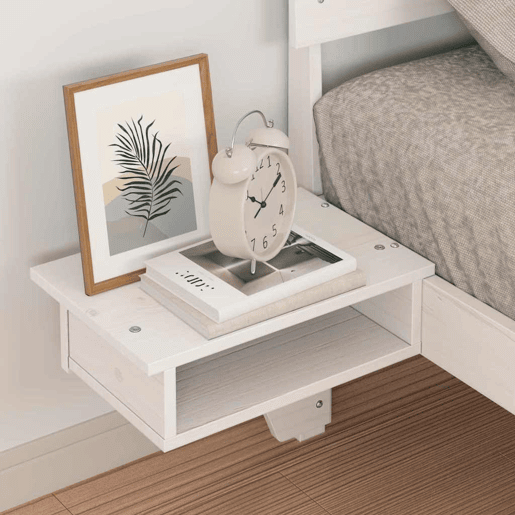 Estrutura de cama de solteiro para adultos - Branco 75 x 190 cm Madeira de Pinheiro Sólida
