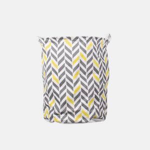 Cesto da roupa suja 80l, cinzentoamarelo