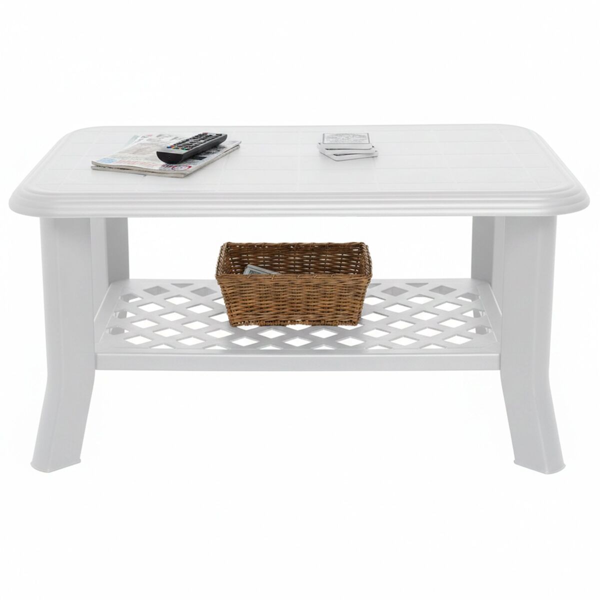 Mesa de exterior de plástico para 4 plazas