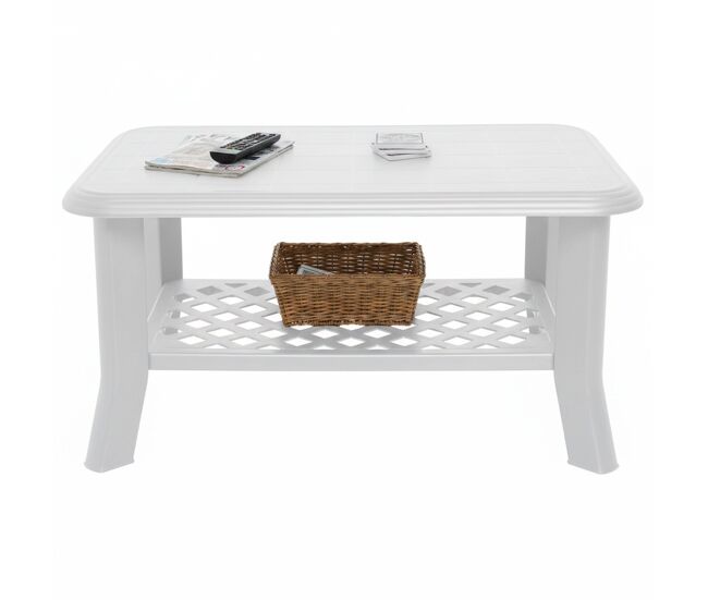 Mesa de exterior de plástico para 4 plazas