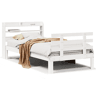 Estrutura De Cama Dupla c cabeceira - 100x200 cm branco