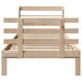 Estructura de cama individual para adultos 100x208 Estructura de cama individual para adultos 100x208 Blanco
