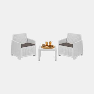 Conjunto de jardim 2 lugares em plástico