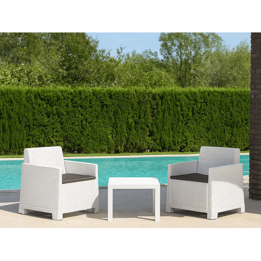 Conjunto de jardim 2 lugares em plástico