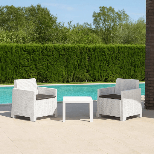 Conjunto de jardim 2 lugares em plástico