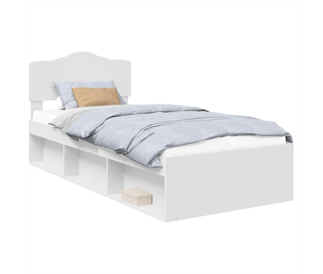 Estructura de cama individual para adultos - 90 x 190 cm madera de pino macizo
