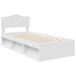Estructura de cama individual para adultos Estructura de cama individual para adultos Blanco