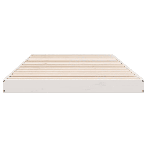 Estrutura de cama de chão de solteiro - Branco 213.5 x 104 x 9 cm
